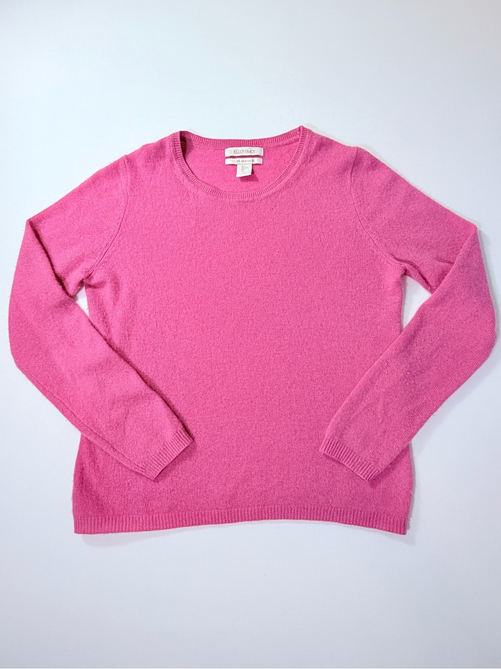 Ellen Tracy Cashmere Sweater Rose Pink Size Large